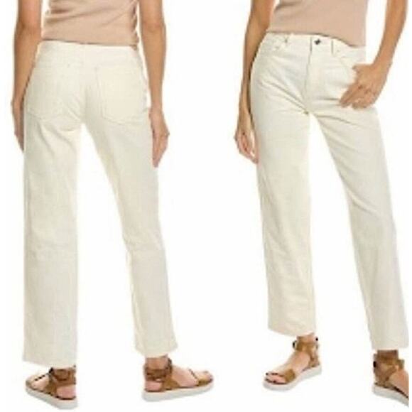 Free People Denim - Free People The Pacifica Jean Women's 30 High Rise Slim Straight Leg Ivory NEW